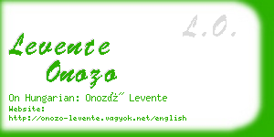 levente onozo business card